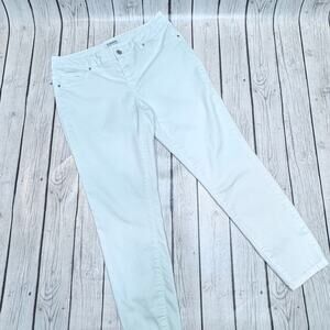 D.Jeans White Twill Ankle Jeans Size 8
